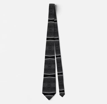 Chic Black and White Abstract Stripe Modern Style Neck Tie