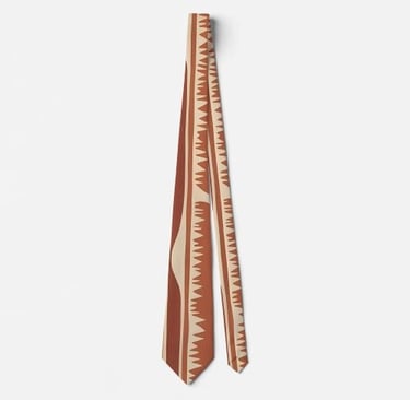 Free-Spirited Earth Tone Boho Neck Tie