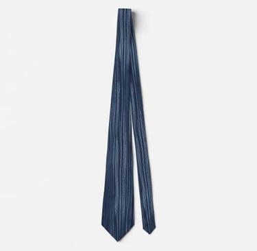 Distressed Denim Look Neck Tie for Men