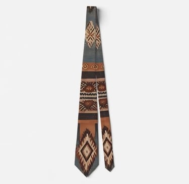 Rustic Aztec Tribal Design Neck Tie
