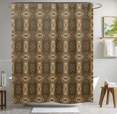Classy Vintage Boho Shower Curtain