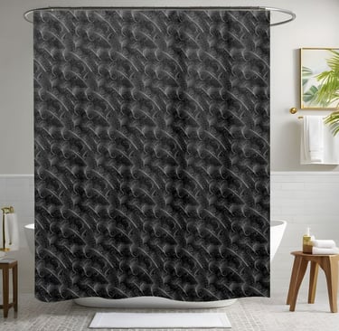 Elegant Black Shower Curtain
