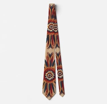 Bohemian Feather Burst Neck Tie