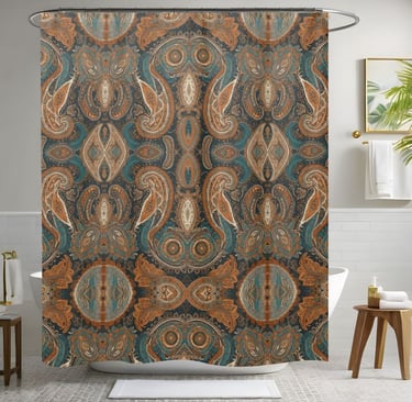 Rustic Boho Native Pattern Shower Curtain