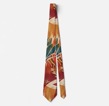 Eclectic Feather Boho Neck Tie