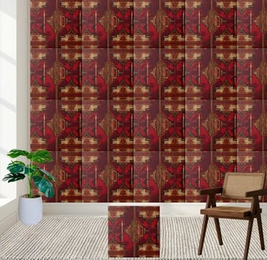 Ethnic African Motif Tile Art for Walls and Floors