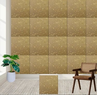 Sprinkle Gold Glitter Wall Fireplace Backdrop Ceramic Tile