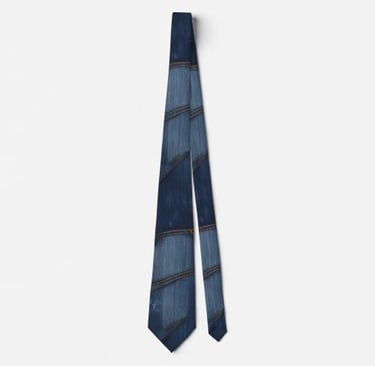 Trendy Denim Style Neck Tie