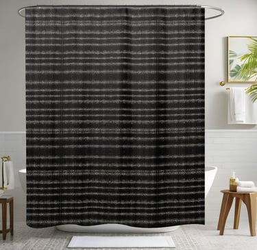Beautiful Sleek Black Shower Curtain Style 2
