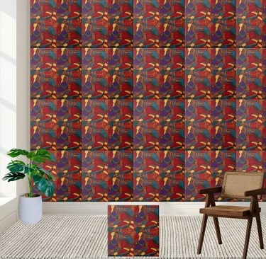 Vibrant Ankara Style Pattern Tile