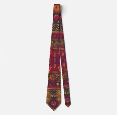 Eclectic Aztec Style Neck Tie