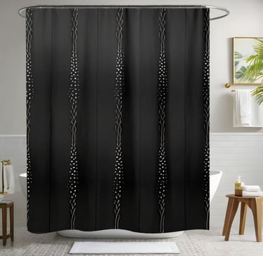 Classy Black Shower Curtain
