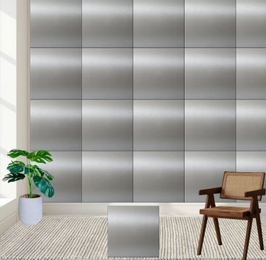 Silver Metallic Texture Ceramic Tile