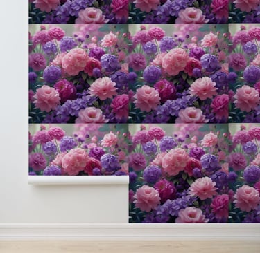 Dreamy Pink Purple Wall Mural Peel and Stick Wallpaper