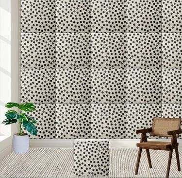 Dotted Black White Glitter Floor Wall Kitchen Ceramic Tile