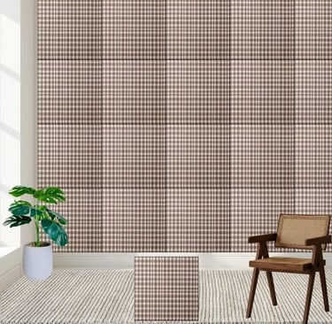 Brown and White Checkered Tile