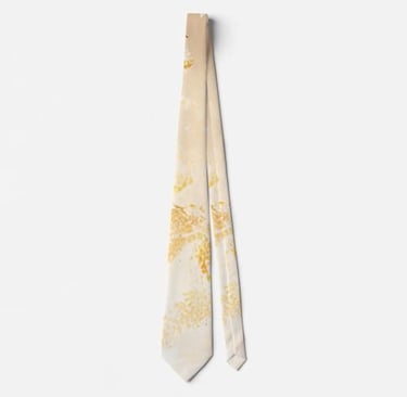 Elegant Gold Sparkle Sequin Neck Tie