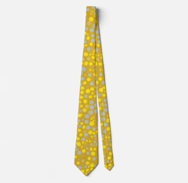 Modern Golden Polka Dot Neck Tie