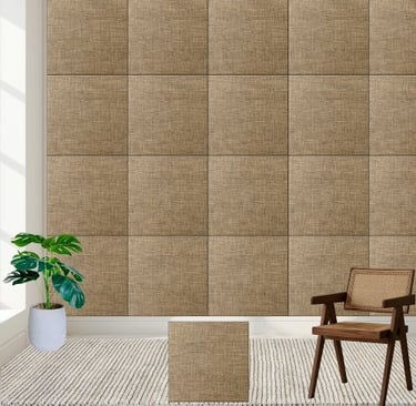 Rustic Brown Linen Texture Ceramic Tile