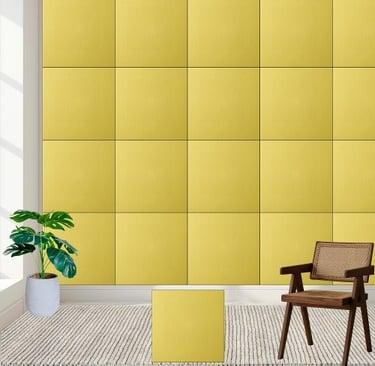 Solid Yellow Fine Grain Ceramic Tile