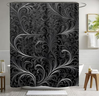 Luxury Black Shower Curtain