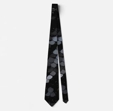 Black Sequin Sparkly Neck Tie