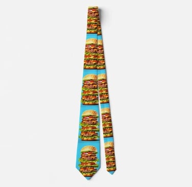 Blue Giant Hamburger Neck Tie