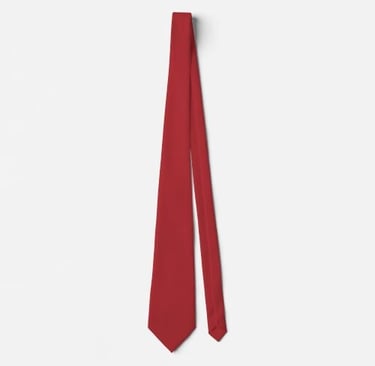 Classic & Elegant Solid Cardinal Red Neck Tie