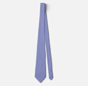 Classic Periwinkle Blue and Grey Plaid Neck Tie