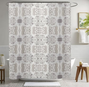 Classy White Shower Curtain