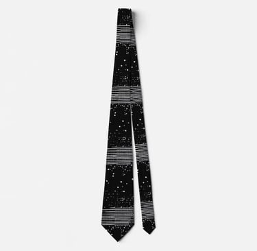 Abstract Stripe Dot Neck tie
