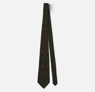 Elegant Black Boho Tie Neck Tie For Weddings