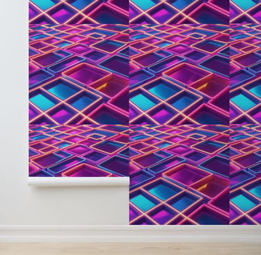 Glow Geometric Peel and Stick Wall Decor Wallpaper