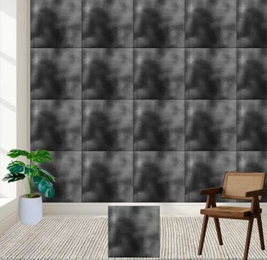 Modern Black and Gray Textured Abstract Design Ceramic Tile