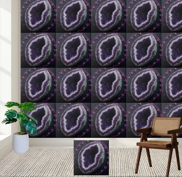 Deep Purple Amethyst Geode Tile