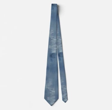 Faded Denim Effect Neck Tie