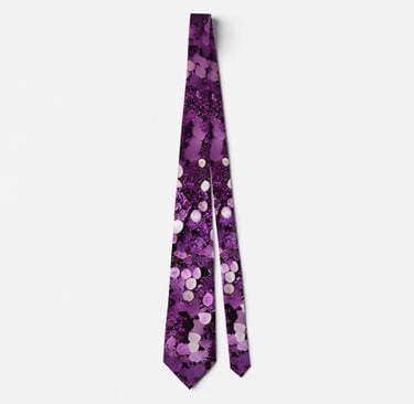 Purple Sparkly Sequin Neck Tie