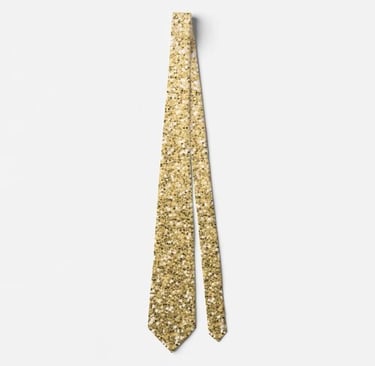 Sparkling Gold Ombre Glitter Neck Tie