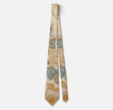 Stylish Wedding Light Boho Floral Neck Tie