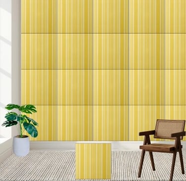 Sunshine Yellow Stripe Ceramic Tile Style 2