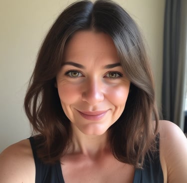 woman wearing black crew-neck shirt