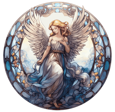Angel round suncatcher