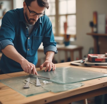 person holding black handled scissors