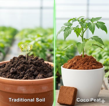 Traditional soil vs Coco Peat