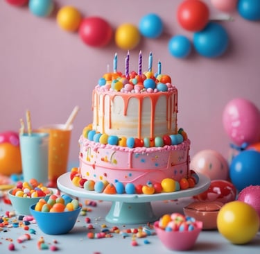 a close up of a cake on a stick