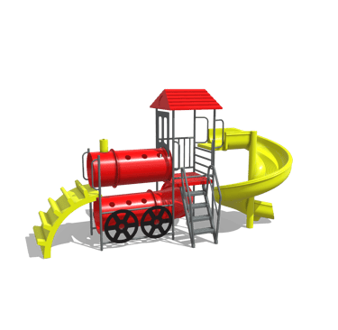 tren juego trencito temático mangrullo tobogán espiral trepador