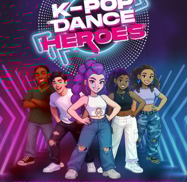 a poster for the k-pop dance heroes theatre show.