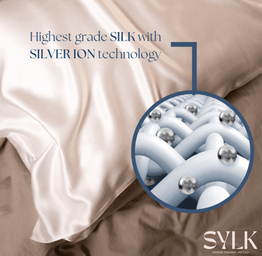 100% Silk with silver ion technology