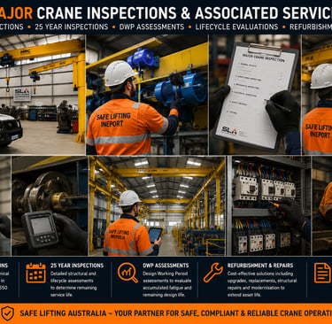 collage picture of major inspection works and description