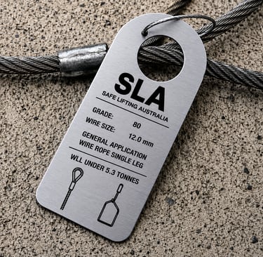 wire rope sling with sla company tag